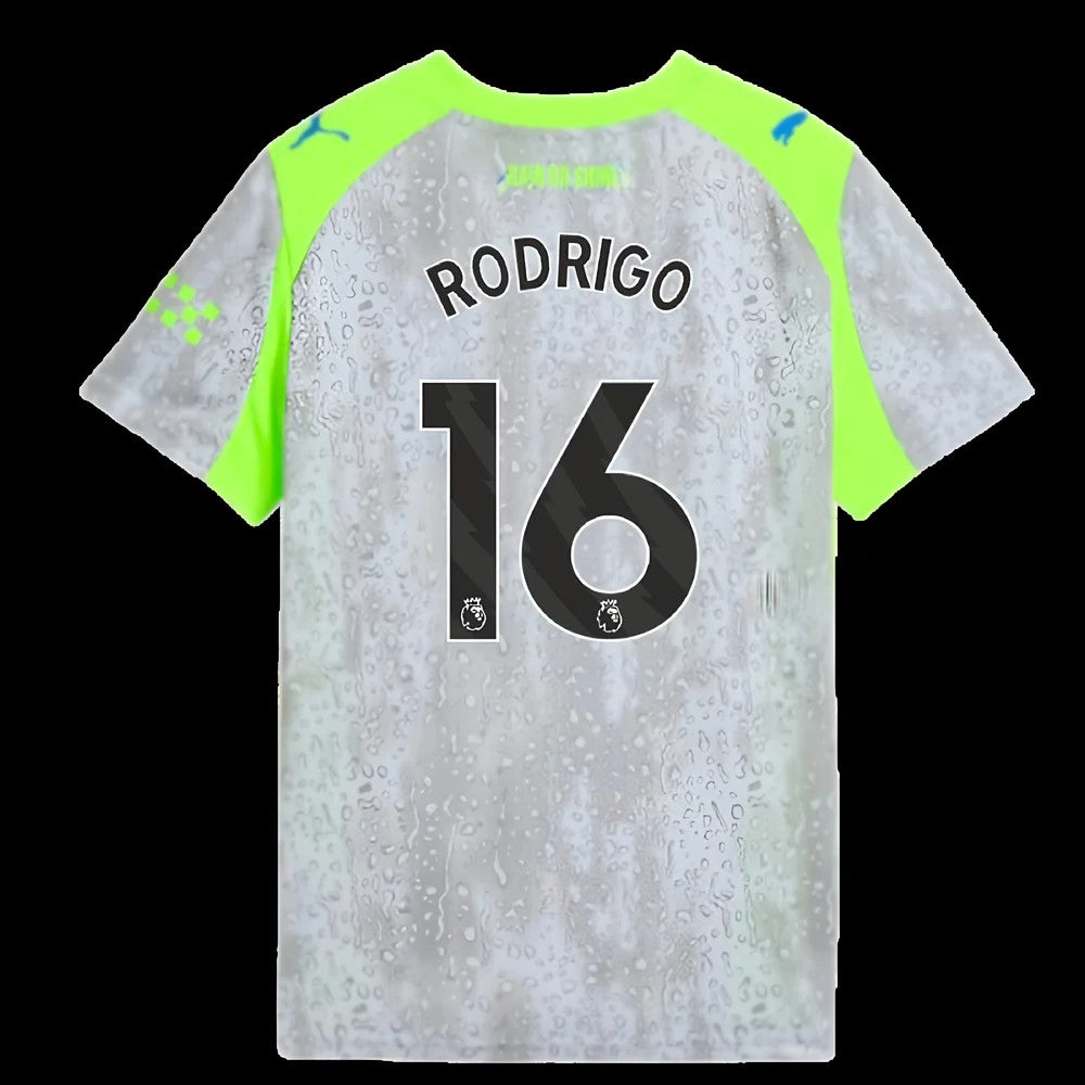 2025-2026 Man City Third Shirt (Kids) (Rodrigo 16)_0