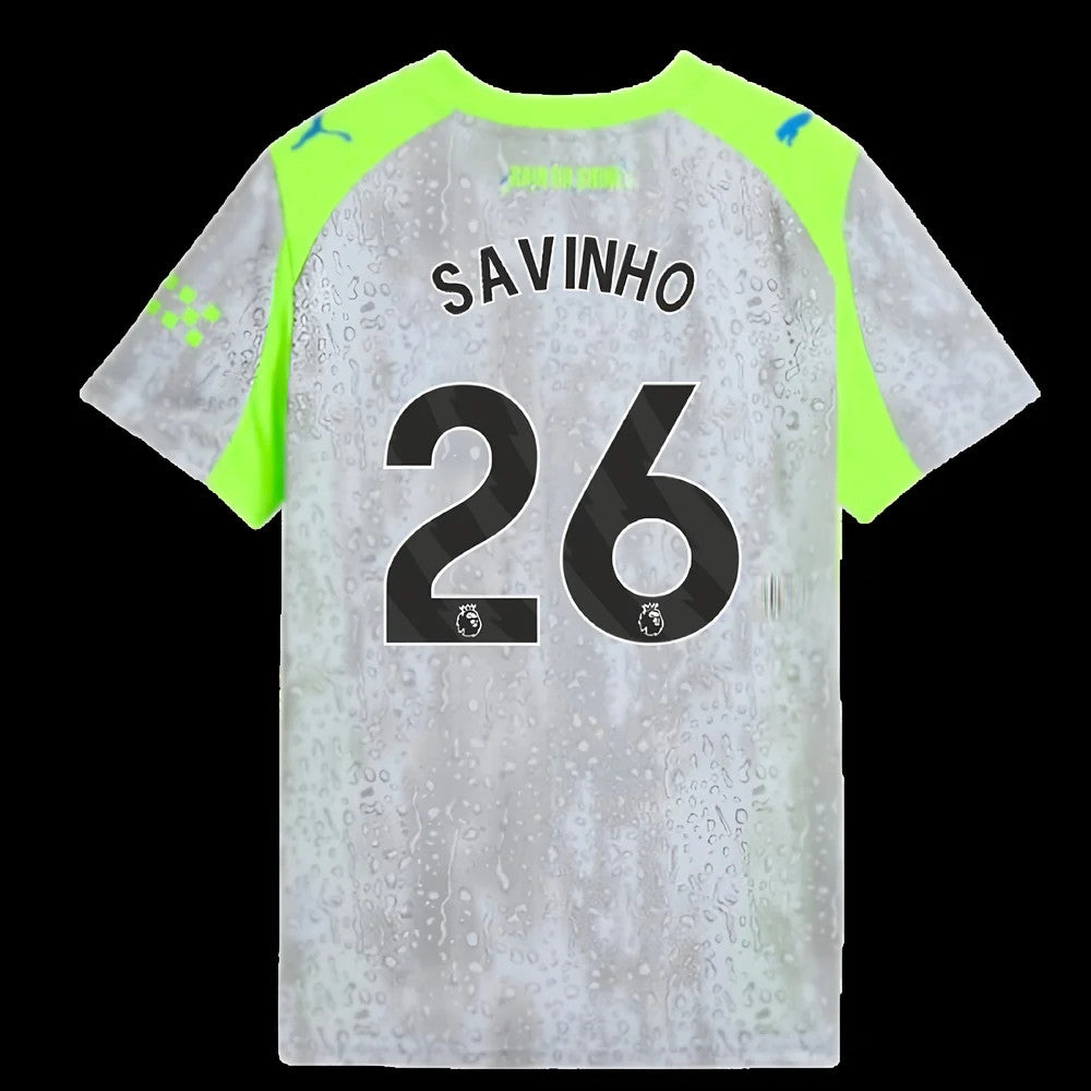 2025-2026 Man City Third Shirt (Kids) (Savinho 26)_0