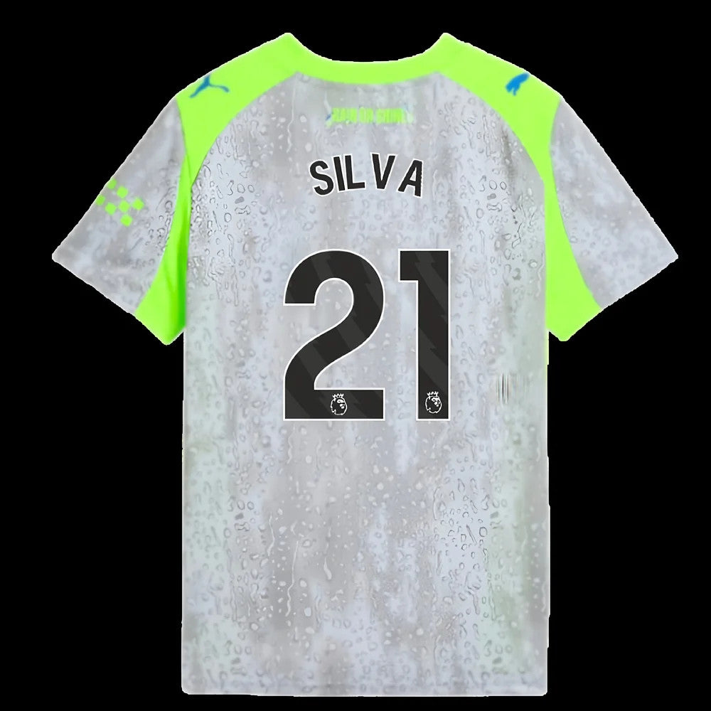 2025-2026 Man City Third Shirt (Kids) (Silva 21)_0