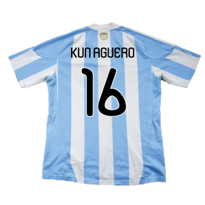 Argentina 2010-11 Home Shirt (Excellent) (Kun Aguero 16)_1