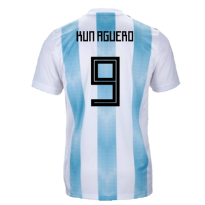 Argentina 2018-19 Home Shirt (XL) (Excellent) (Kun Aguero 9)_1