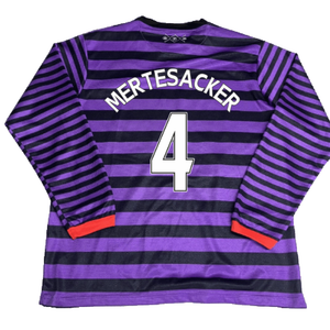 Arsenal 2012-13 Away Long Sleeve Shirt (M) (Good) (Mertesacker 4)_1