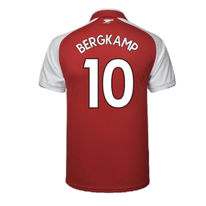 Arsenal 2017-18 Home Shirt (M) (Excellent) (Bergkamp 10)_1