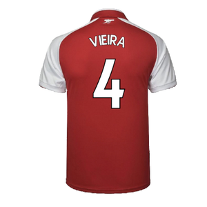 Arsenal 2017-18 Home Shirt (S) (Mint) (Vieira 4)_1