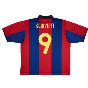 Barcelona 2000-01 Home Shirt (XL) (Very Good) (Kluivert 9)_1