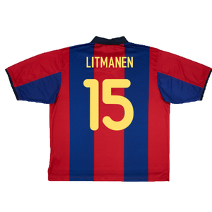 Barcelona 2000-01 Home Shirt (XL) (Very Good) (Litmanen 15)_1