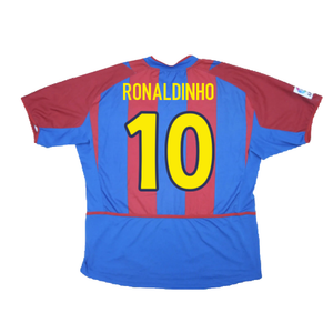 Barcelona 2002-2003 Home Shirt (XL) (Excellent) (Ronaldinho 10)_1