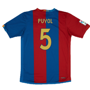 Barcelona 2006-07 Home Shirt (Sponsorless) (Excellent) (Puyol 5)_1