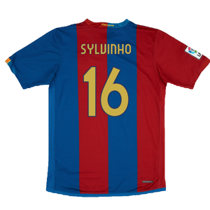 Barcelona 2006-07 Home Shirt (Sponsorless) (Excellent) (Sylvinho 16)_1