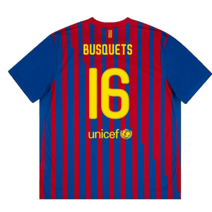 Barcelona 2011-12 Home Shirt (S) (Very Good) (Busquets 16)_1