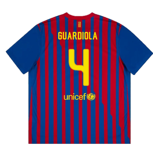 Barcelona 2011-12 Home Shirt (S) (Good) (Guardiola 4)_1