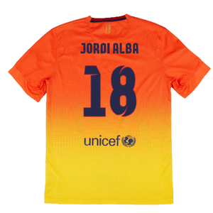 Barcelona 2012-13 Away Shirt (Sponsorless) (LB) (JORDI ALBA 18) (Very Good)_1