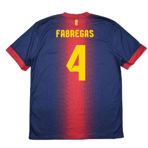 Barcelona 2012-13 Home Shirt (L) (Good) (Fabregas 4)_1