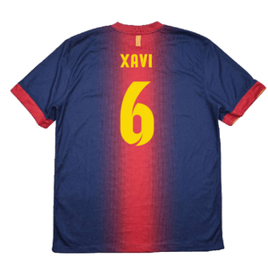 Barcelona 2012-13 Home Shirt (L) (Good) (Xavi 6)_1