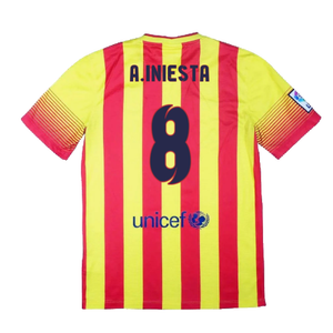 Barcelona 2013-14 Away Shirt (Very Good) (A.Iniesta 8)_1