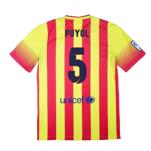 Barcelona 2013-14 Away Shirt (S) (Excellent) (Puyol 5)_1