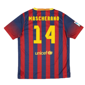 Barcelona 2013-14 Home Shirt (Very Good) (Mascherano 14)_1