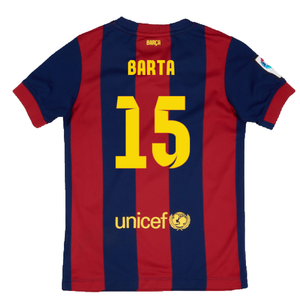 Barcelona 2014-15 Home Shirt (XL Boys) (Very Good) (Barta 15)_1