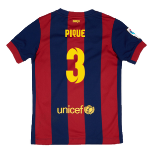 Barcelona 2014-15 home shirt (L) (Mint) (Pique 3)_1