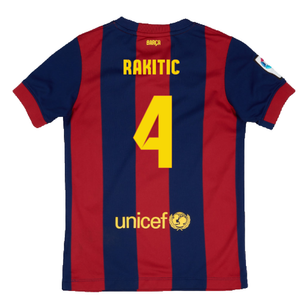 Barcelona 2014-15 home shirt (L) (Mint) (Rakitic 4)_1