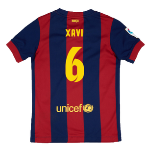 Barcelona 2014-15 home shirt (L) (Mint) (Xavi 6)_1