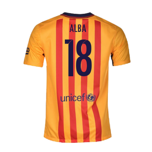 Barcelona 2015-16 Away Shirt (XLB) (Excellent) (Alba 18)_1