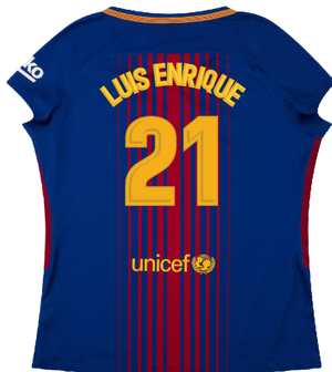 Barcelona 2017-18 Home Shirt (Womens) (XL) (Mint) (Luis Enrique 21)_1