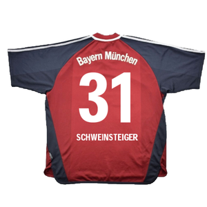 Bayern Munich 2001-02 Home Shirt (S) (Good) (Schweinsteiger 31)_1