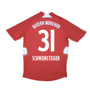 Bayern Munich 2007-09 Home Shirt (M) (Fair) (Schweinsteiger 31)_1