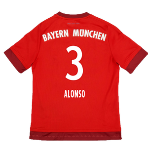 Bayern Munich 2015-16 Home Shirt (M) (Mint) (Alonso 3)_1