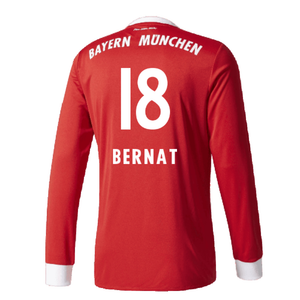 Bayern Munich 2017-18 Home Long Sleeve Shirt (XL) (Excellent) (Bernat 18)_1