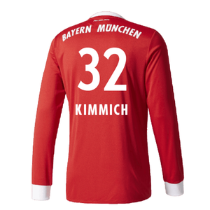 Bayern Munich 2017-18 Home Long Sleeve Shirt (XL) (Excellent) (Kimmich 32)_1