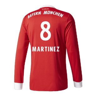 Bayern Munich 2017-18 Home Long Sleeve Shirt (XL) (Excellent) (Martinez 8)_1