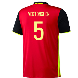 2016-2017 Belgium Home Adidas Football Shirt (xl) (Good) (Vertonghen 5)_1