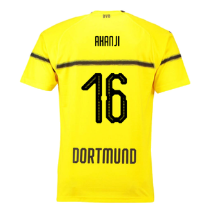 Borussia Dortmund 2018-19 European/Cup Home Shirt (L) (Very Good) (Akanji 16)_1