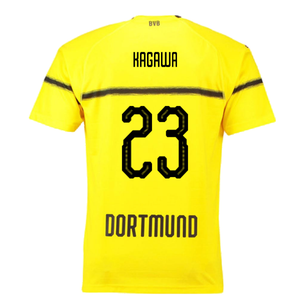 Borussia Dortmund 2018-19 European/Cup Home Shirt (L) (Very Good) (Kagawa 23)_1