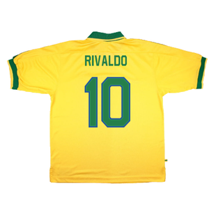 Brazil 1997-98 Home Shirt (XL) (Very Good) (RIVALDO 10)_1