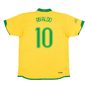 Brazil 2006-08 Home Shirt (L) (Excellent) (RIVALDO 10)_1