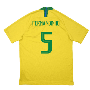 Brazil 2018-19 Home Shirt (M) (Excellent) (Fernandinho 5)_1