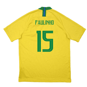 Brazil 2018-19 Home Shirt (M) (Excellent) (Paulinho 15)_1