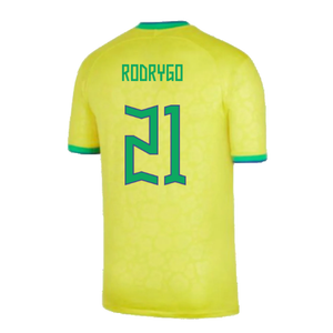 Brazil 2022-23 Home Shirt (Baby) (3-6 months) (Excellent) (Rodrygo 21)_1