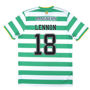 Celtic 2020-21 Home Shirt (XL) (Mint) (LENNON 18)_1