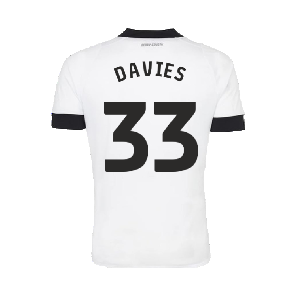 Derby County 2022-23 Home Shirt (Sponsorless) (L) (Davies 33) (Mint)_1