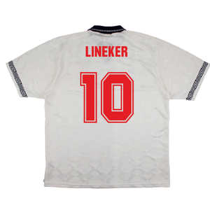 England 1990-92 Home Shirt (Good) (Lineker 10)_1