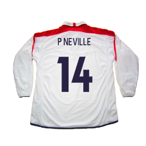 England 2003-05 Home L/S Shirt (M) (Excellent) (P Neville 14)_1