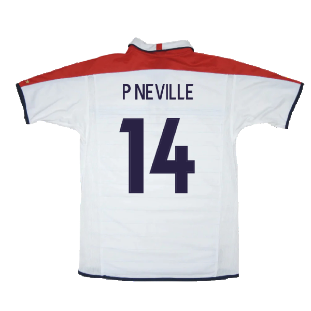 England 2003-05 Home Shirt (XL) (Very Good) (P Neville 14)_1