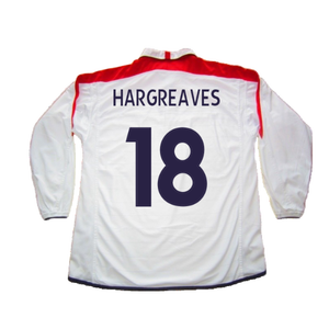 England 2003-05 Long Sleeved Home Shirt (L) (Excellent) (Hargreaves 18)_1