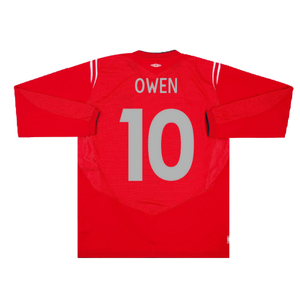 England 2004-06 Away Long Sleeve Shirt (Very Good) (Owen 10)_1