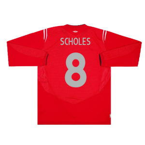 England 2004-06 Away Long Sleeve Shirt (Very Good) (Scholes 8)_1