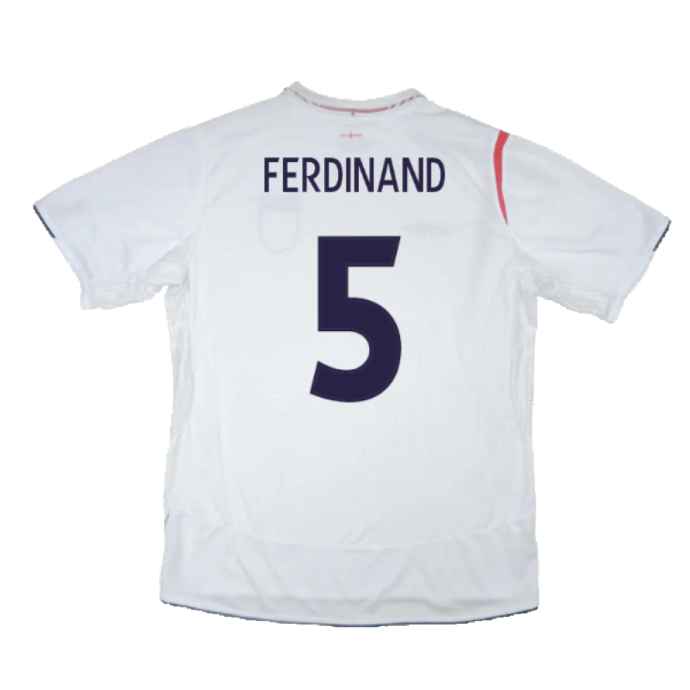 England 2005-2007 Home Shirt (L) (Excellent) (FERDINAND 5)_1